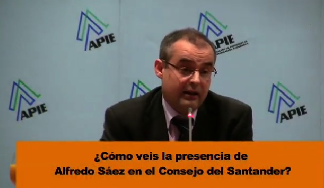 JM Martinez en APIE: ¿Cómo ves la presencia de Alfredo Saez en el Consejo del Santander?