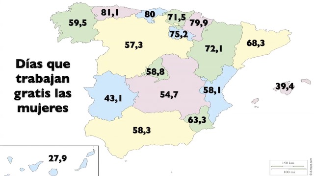 A partir del 2 de noviembre las mujeres europeas trabajamos gratis