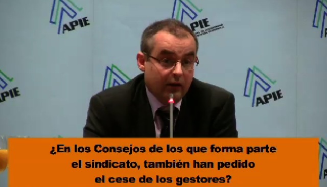 JM Martinez en APIE: ¿En las Consejos de los que forma parte el sindicato, también han pedido el cese de los gestores?