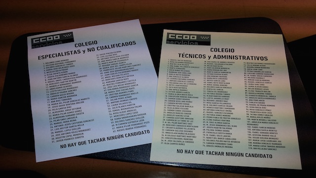 Elecciones sindicales en Grandes Almacenes