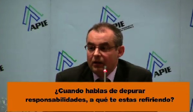 JM Martinez en APIE: ¿Cuando hablas de depurar responsabilidades, a qué te estas refiriendo?