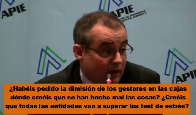 JM Martinez en APIE: Dimisión de gestores. Test de estrés