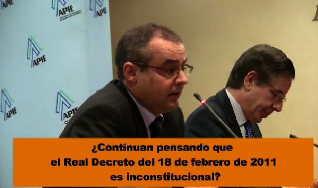 JM Martinez en APIE: ¿Inconstitucionalidad del RD 18-2-2011?