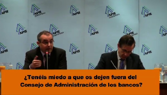 JM Martinez en APIE: ¿Tenéis miedo a que os dejen fuera del Consejo de Administración de los bancos?